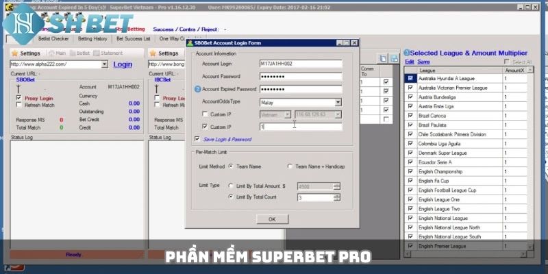 Phần mềm Superbet pro